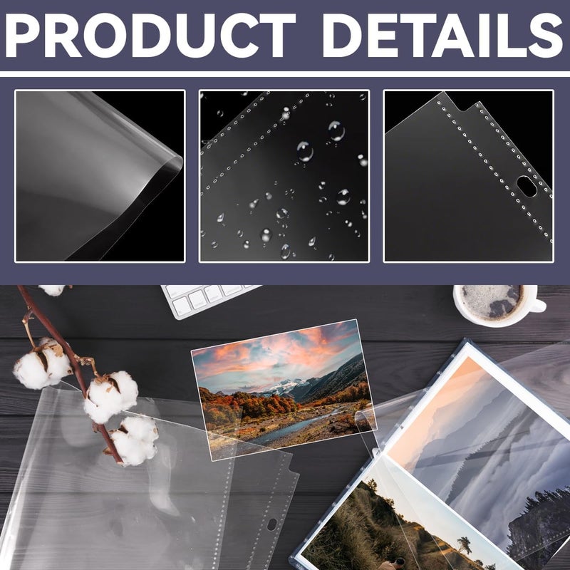 zandfelo 100 Sheets Plastic Page Protectors, Scrapbook Page Protectors, Craft Paper Protective Sleeves, Plastic Storage Pockets for Photo Scrapbook Binder Album - Image 3