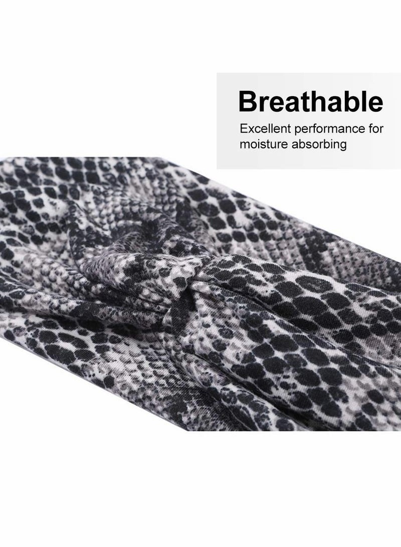 إسكدنيا Elastic Headbands, Fashion Headbands Twisted Criss Cross Hair Bands Turban Headwraps Accessories, Non Slip Soft Cute Wide Workout Yoga for Women Girls, 6 Pcs - Image 3