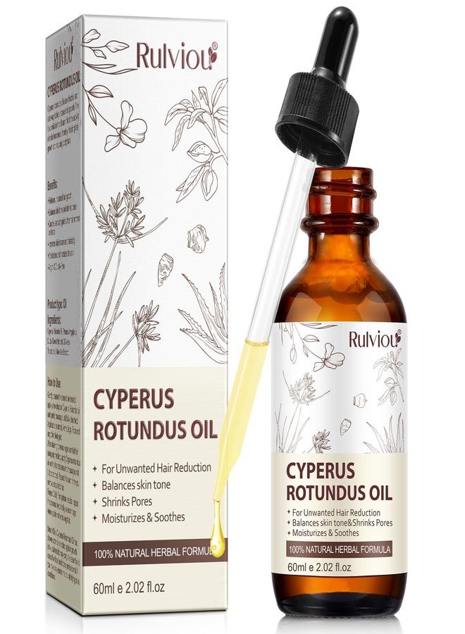 Rulviou Cyperus Rotundus Oil,Natural Cyprus Oils For Hair Removal,Gentle and Effective Cypress For Reducing Body Hair Growth, Ideal for All Skin Types 2 fl.oz - Image 1