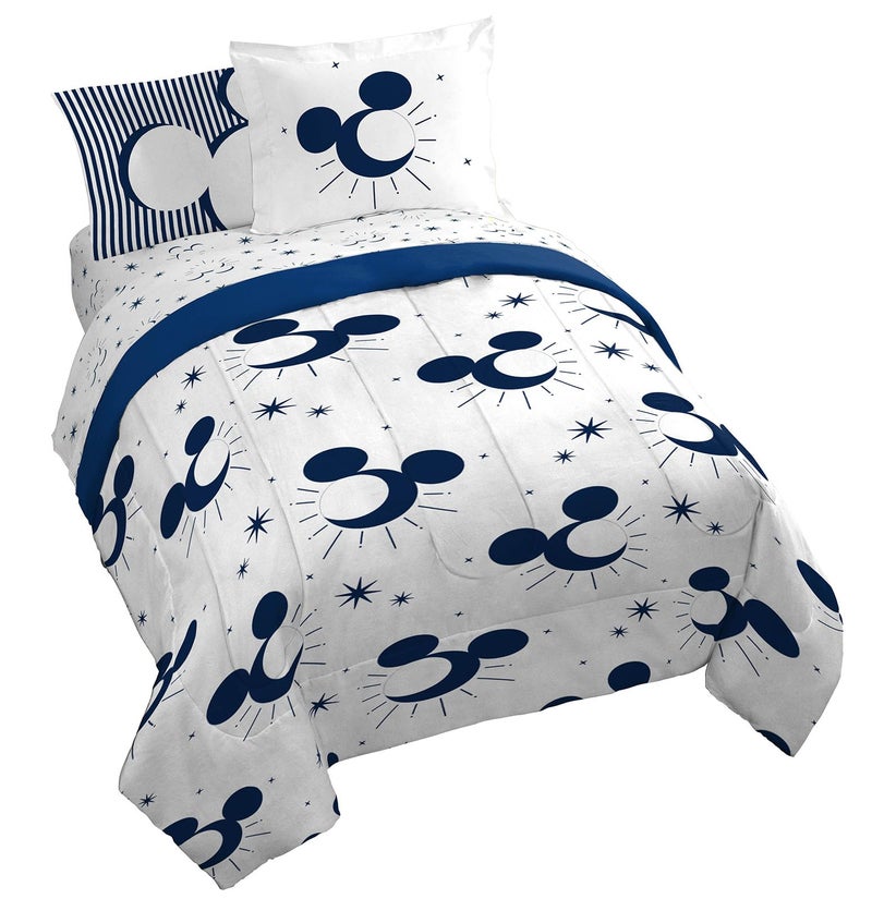 Jay Franco Disney Mickey Mouse Queen Comforter Set 7 Piece Bedding Includes Sheet Set Pillow Covers Super Soft Cozy Celestial Bedding - Image 2