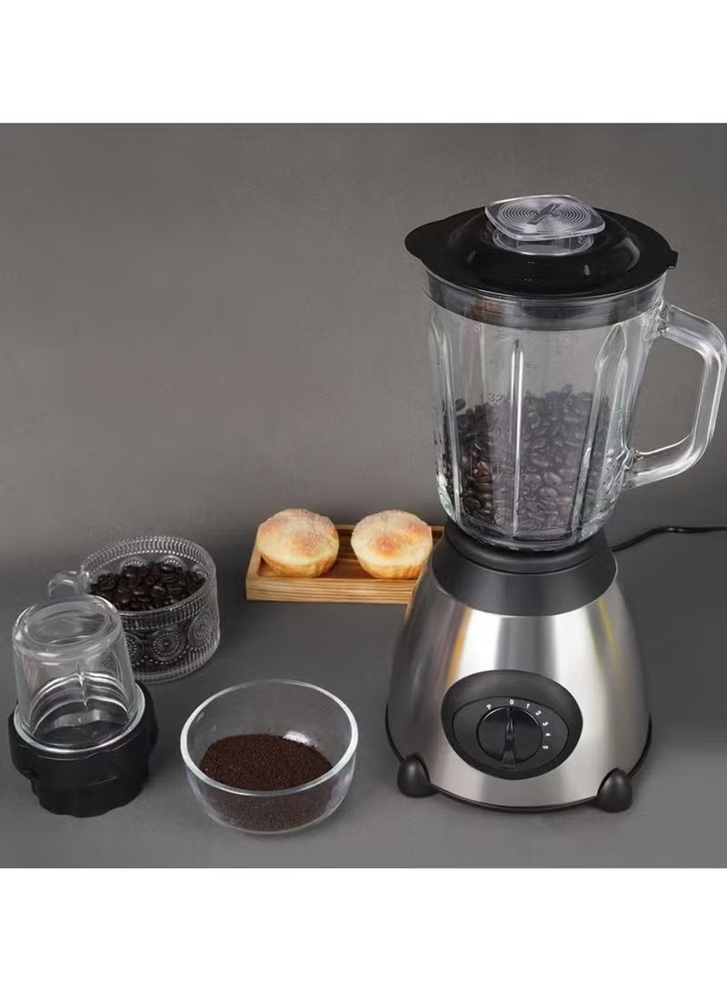 Denx Home Use Electric Mini Juicer Blender with 2800W High Power Motor, 1.5L Large Jar, 5-Speed Power Levels, Durable Stainless Steel Blades for Smoothies, Juices & Daily Kitchen Use - Image 3