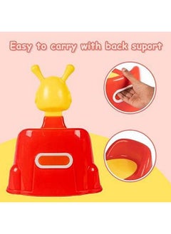 Nabhya Robot Baby Potty Training Seat Chair For Kids Infant Potty Toilet Chair With Removable Tray & Closing Lid (Red)  - Image 2