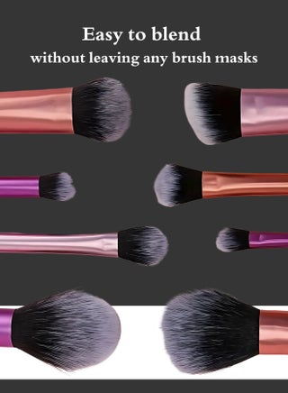 Professional makeup brush set consisting of eight brushes plus a case - S04 - view 3