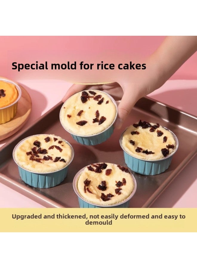 Air Fryer Special Household Tin Paper Bowl Oven Baking Egg Tart Mold Small Size Reusable Tin Paper Box Cup-Specifications: Reusable Tinfoil Bowl_60 Pieces - Image 2