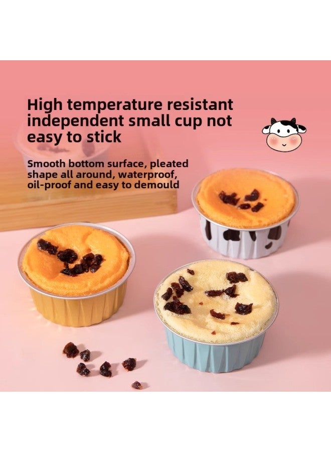 Air Fryer Special Household Tin Paper Bowl Oven Baking Egg Tart Mold Small Size Reusable Tin Paper Box Cup-Specifications: Reusable Tinfoil Bowl_60 Pieces - Image 3