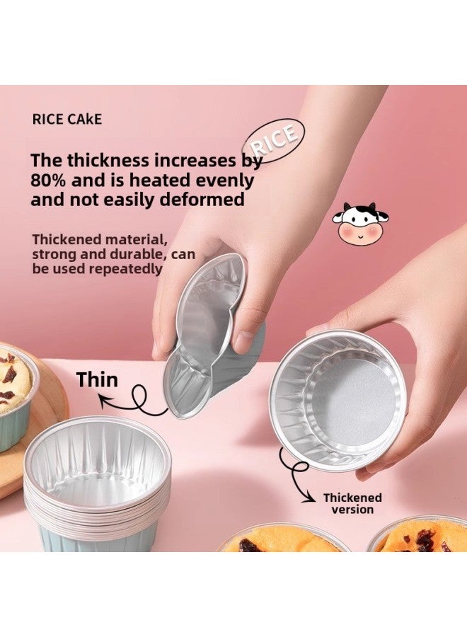 Air Fryer Special Household Tin Paper Bowl Oven Baking Egg Tart Mold Small Size Reusable Tin Paper Box Cup-Specifications: Reusable Tinfoil Bowl_60 Pieces - Image 4