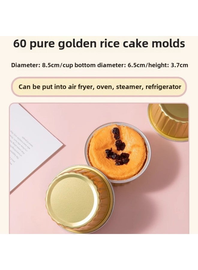 Air Fryer Special Household Tin Paper Bowl Oven Baking Egg Tart Mold Small Size Reusable Tin Paper Box Cup-Specifications: Reusable Tinfoil Bowl_60 Pieces - Image 1