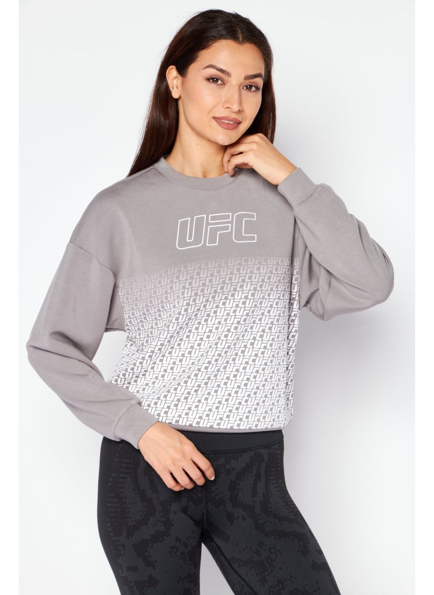 Ufc - Women Sportswear Fit Long Sleeves Training Sweatshirt, Grey - Image 1