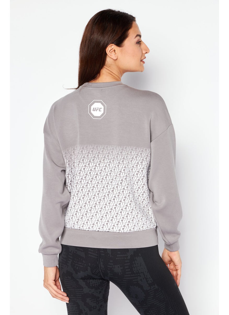 Ufc - Women Sportswear Fit Long Sleeves Training Sweatshirt, Grey - Image 1