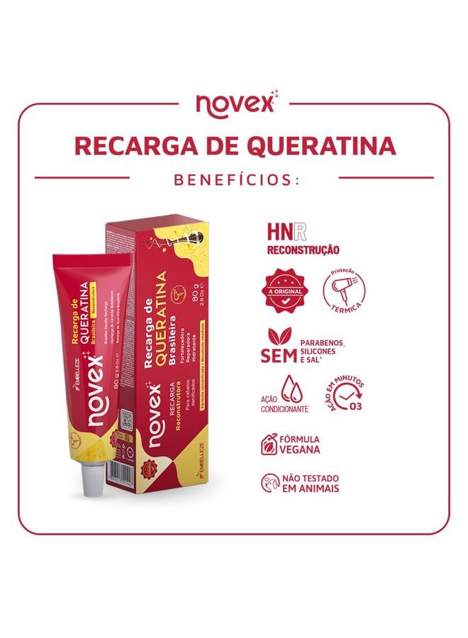 NOVEX بلسم نوفكس كيراتين ريتشارج - كيراتين إعادة البناء، التحكم في التجاعيد وإصلاح الضرر - Image 3