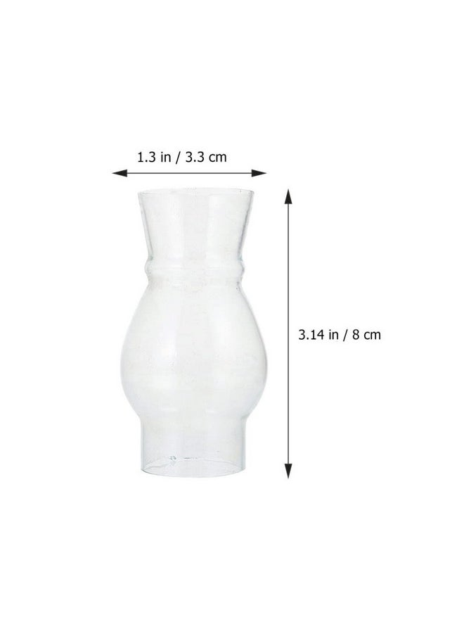 Toddmomy - Oil Lamp Shade 2Pcs Replacement Glass Kerosene Lampshade Chimney Transparent Glass Shade Glass Lamp Chimney Clear Light Shades For Lamps Oil Lamp Chimney（Bottom Diameter Is 2.2In） - Image 1