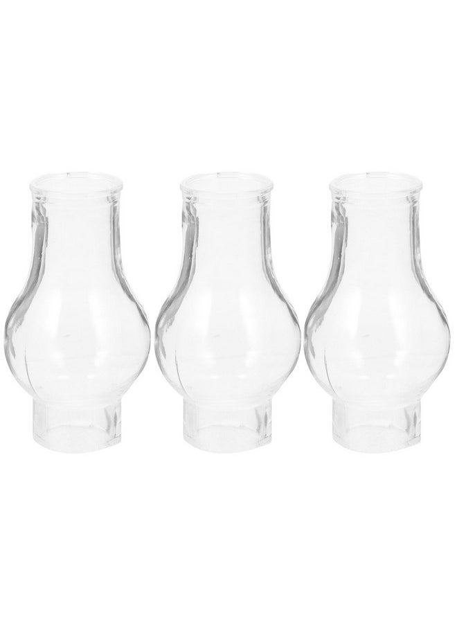 Toddmomy - Oil Lamp Shade 2Pcs Replacement Glass Kerosene Lampshade Chimney Transparent Glass Shade Glass Lamp Chimney Clear Light Shades For Lamps Oil Lamp Chimney（Bottom Diameter Is 2.2In） - Image 1