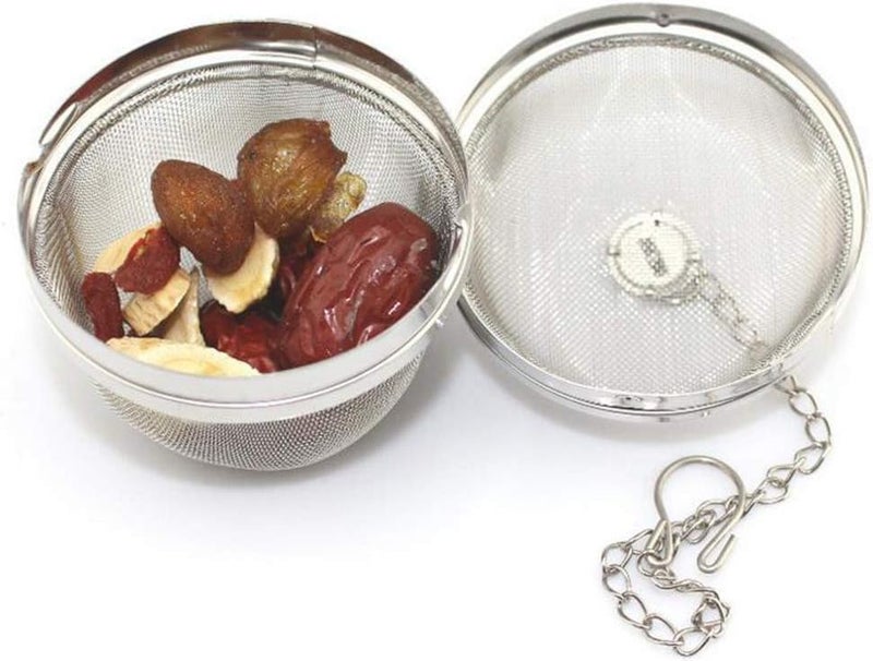 klarako Tea Infuser Ball Mesh Strainer Large Capacity for Hanging in Teapots Mugs Cups to Steep Loose Leaf Tea Spice Herbs, Home Restaurant Use  Silver, 11cm - Image 3