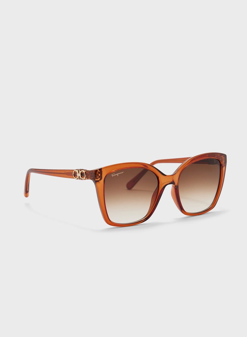 FERRAGAMO Modified Rectangle Oversized Sunglasses - Image 1