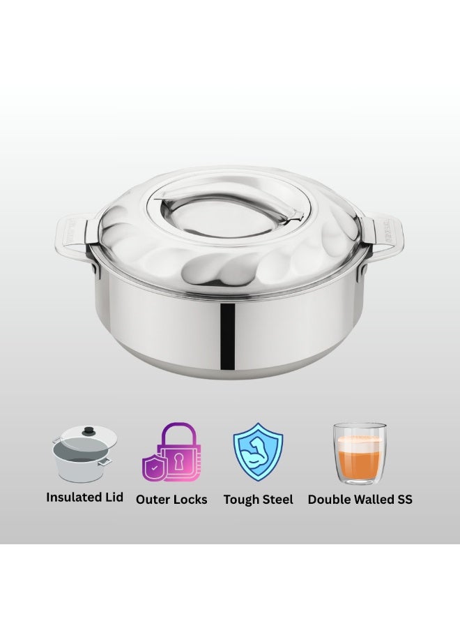 TSUMAB Stainless Steel Insulated Casserole Hotpot – 3.5 Liter | Double Wall PU Insulated | Keeps Food Hot & Fresh for Hours | Elegant & Durable Design - Image 3