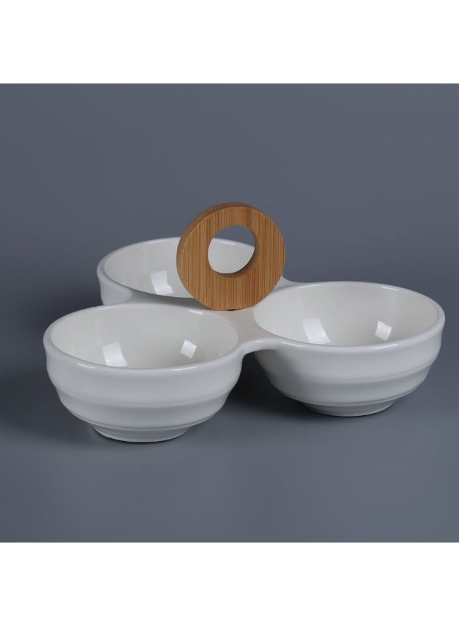 DANUBE HOME وعاء برنسيس ذو 3 أقسام مع مقبض 20.5X20.5X12CM - Image 1