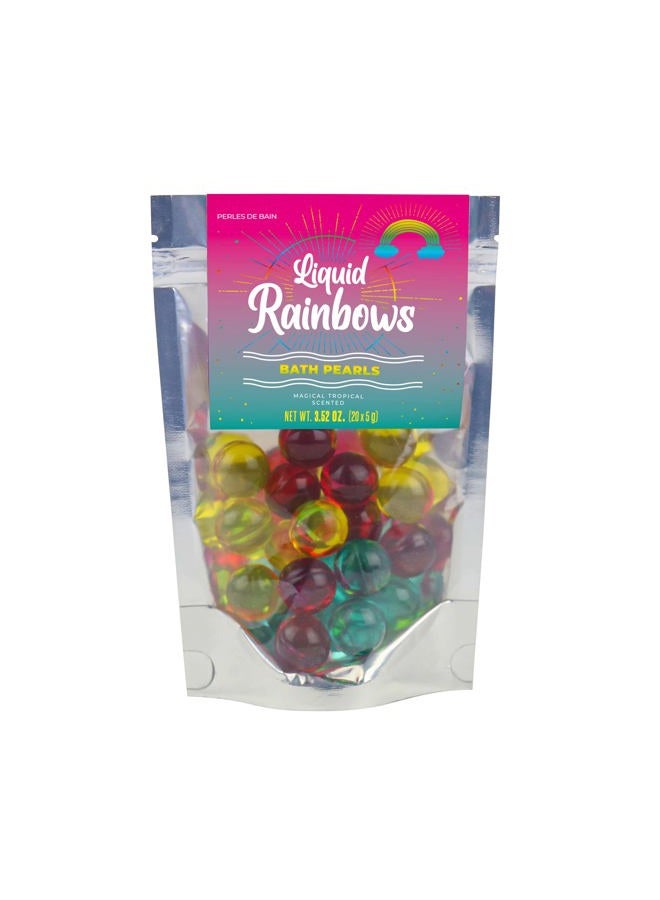 Gift Republic Liquid Spirit Rainbow Bath Pearls 20-Pack Magical Tropical Scent, Multicoloured 20 Count - Image 1