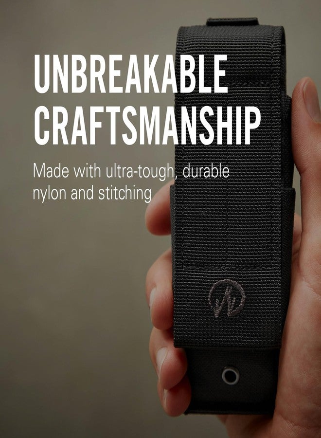 LEATHERMAN, MOLLE Compatible Large Nylon Sheath with Pockets for Multitools, Made in the USA, Fits 4" and 4.5" Tools - Black - Image 4