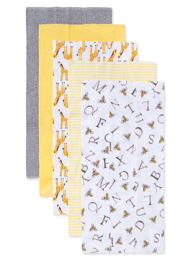 TuddyBuddy Baby Burp Cloth Towel Napkins for Baby Large 17x12 Inches, Fine Double Layer 100% Cotton (5 Pcs Burp Towels, Giraffe AOP) - Image 4