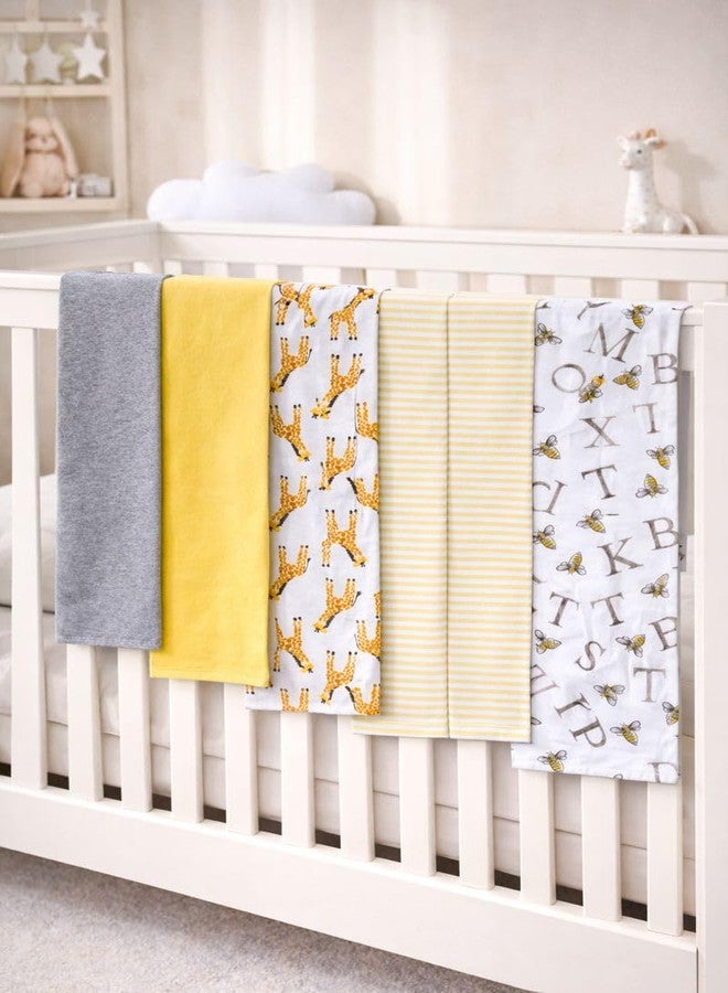 TuddyBuddy Baby Burp Cloth Towel Napkins for Baby Large 17x12 Inches, Fine Double Layer 100% Cotton (5 Pcs Burp Towels, Giraffe AOP) - Image 3
