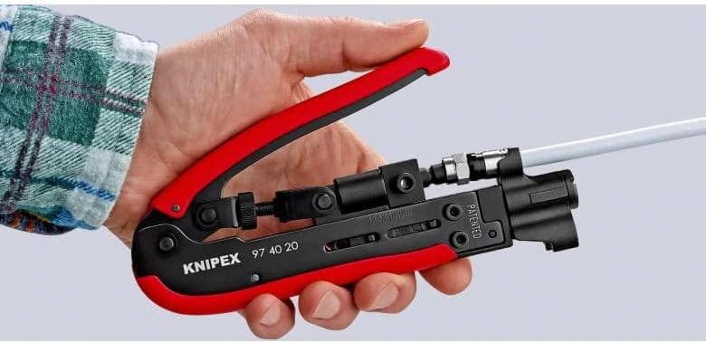 KNIPEX أداة ضغط KNIPEX 97 40 20 SB لموصلات الكوكس - Image 4