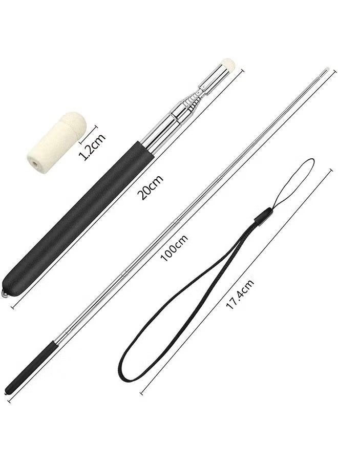 واي جيه عصا مؤشر تلسكوبية بحبل يد، مؤشر للمعلمين في الفصل، مؤشرات عرض للمعلمين، عصا مؤشر لوح أبيض محمولة باليد - Image 2