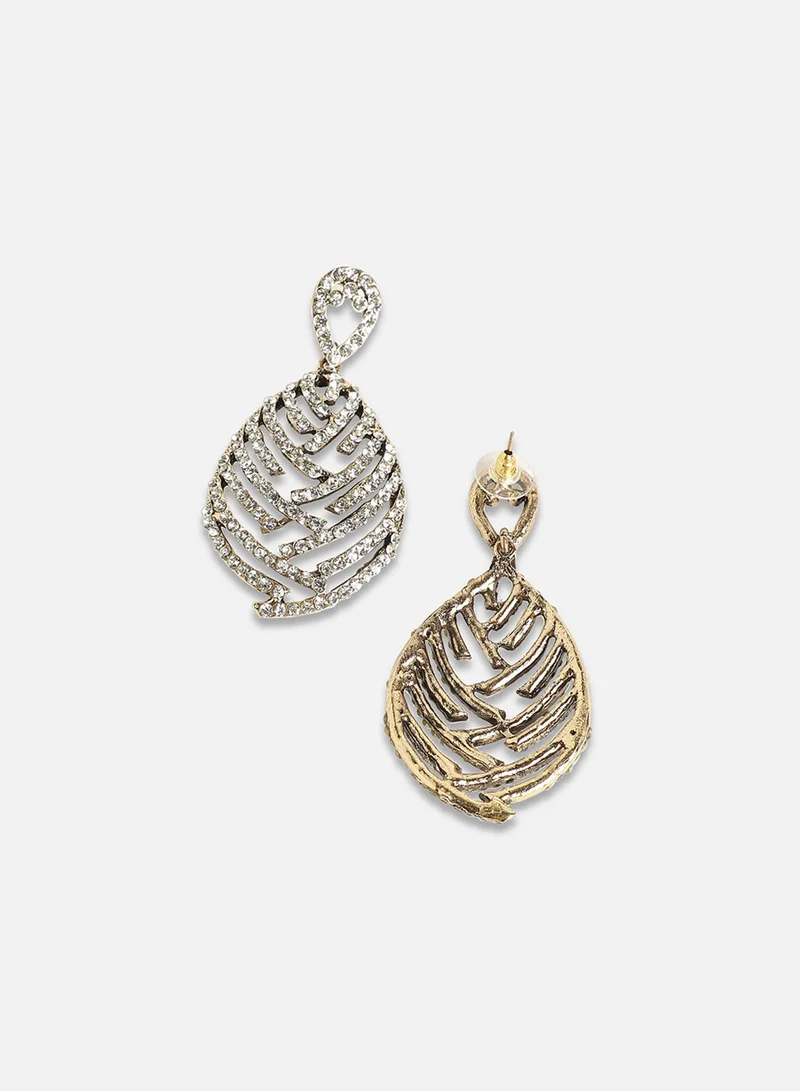 SOHI Embellished Overlay TearArtificial drop Earring Jewellery