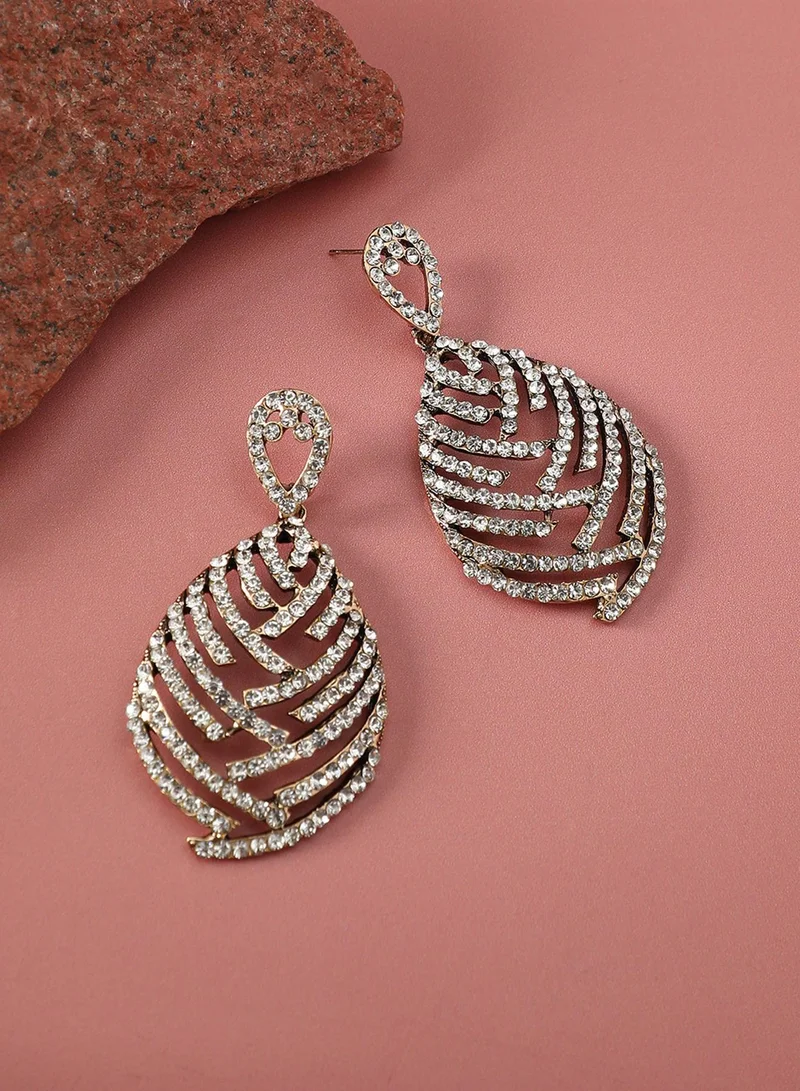 SOHI Embellished Overlay TearArtificial drop Earring Jewellery