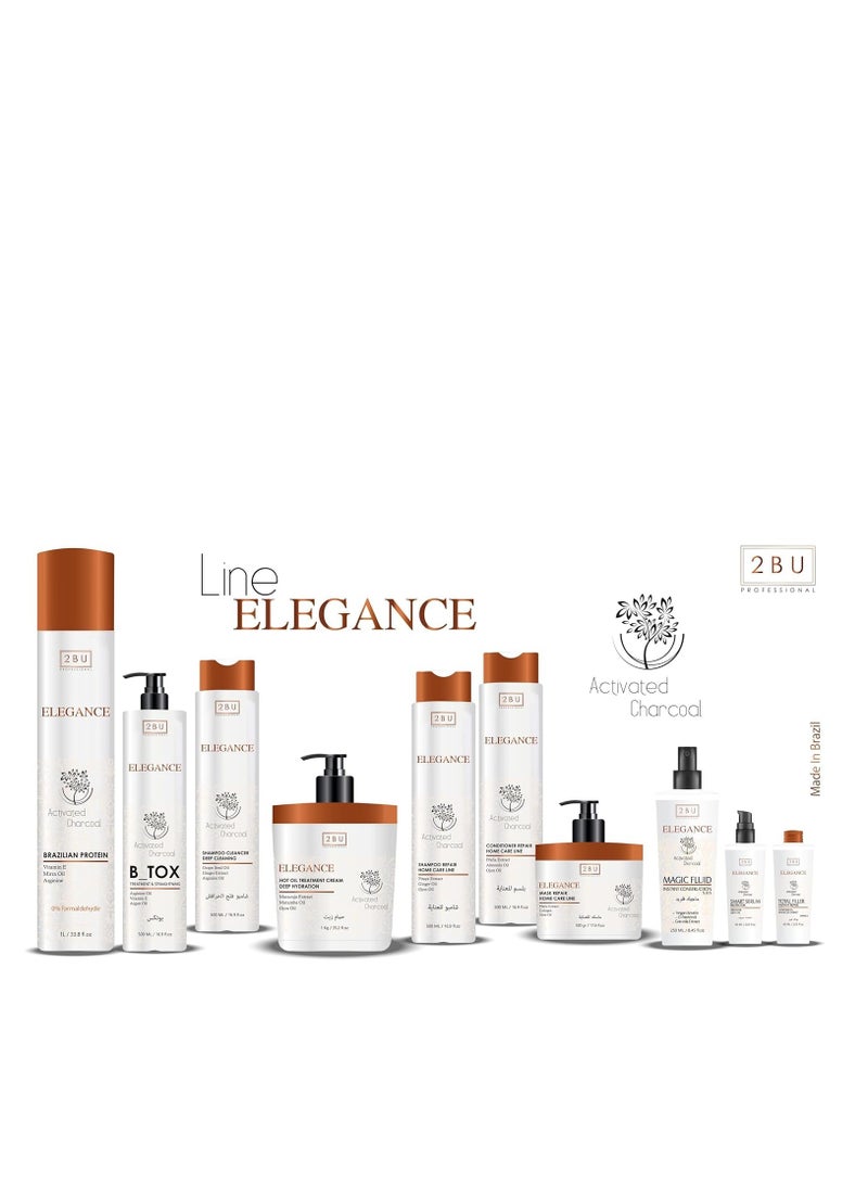 إليجانس 2 بي يو إليجانس بلسم إصلاح الفحم المنشط مع زيت اللوز 500 مل - Image 5