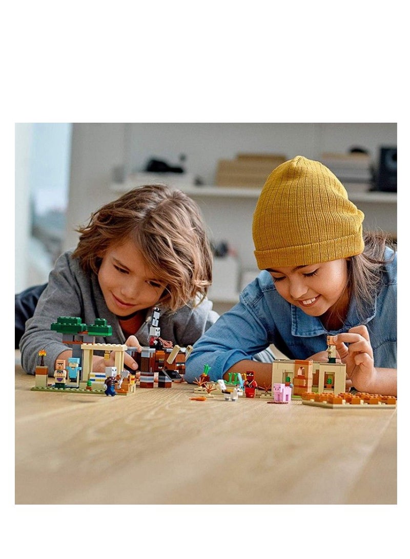 MINECRAFT مجموعة بناء غارة الإيلجر من ماينكرافت للأطفال مجموعة كتل البناء ألعاب هدايا عيد الميلاد ألعاب تعليمية (562 قطعة) - Image 5