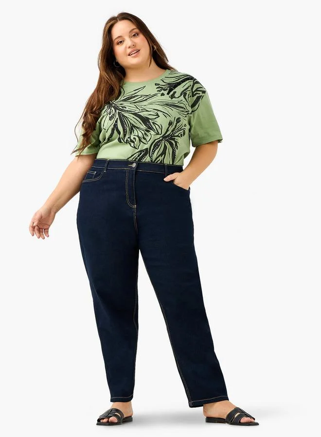 Ulla Popken Plus Size Ulla Popken Straight Fit Jeans