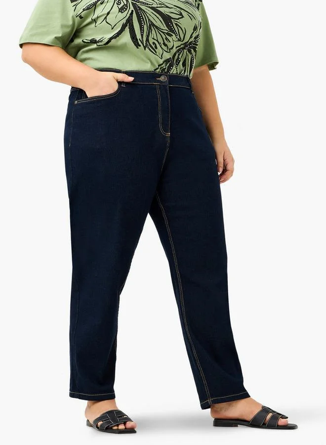 Ulla Popken Plus Size Ulla Popken Straight Fit Jeans