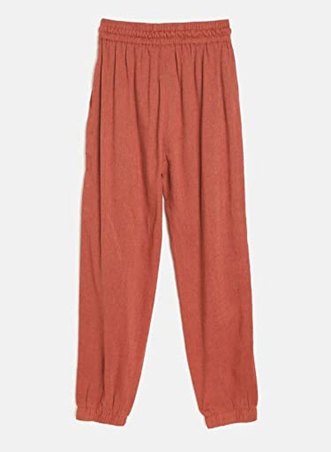 luyk Rust Jogger Pants for Kids, Girls - Image 2