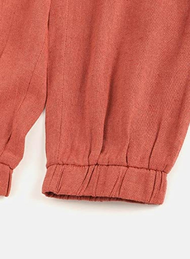 luyk Rust Jogger Pants for Kids, Girls - Image 4