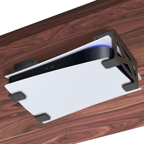 FOROIRON Under Desk Holder for PS5,Stealth Mount Compatible with PlayStation 5 Disc & Digital Edition Stand - Image 1