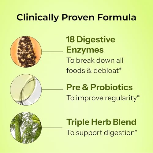 HUM Flatter Me Digestive Enzymes Plus Prebiotics & Probiotics, Digestive Health Bloating Supplement for Women & Men, Fast Acting Anti Bloat Pills Multi Enzyme for Debloating, Vegan, 60 Capsules - Image 4