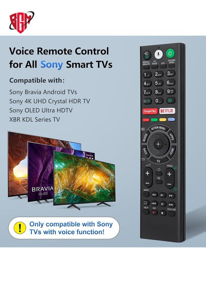 BGM - RMF-TX310P Voice Remote Control Fit for Sony Smart LCD LED TVs X78F series X83F series X75F series TVA8G series X85F series X90F series X80G series - Image 1