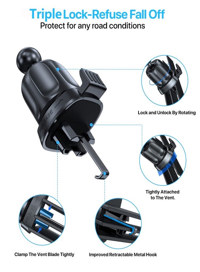 Miracase 2025 Upgrade Universal Car Phone Holder Mount for Air Vent, Sturdy and Thick Case Friendly Hands-Free Mount for iPhone, Samsung, and All Smartphones - Image 5