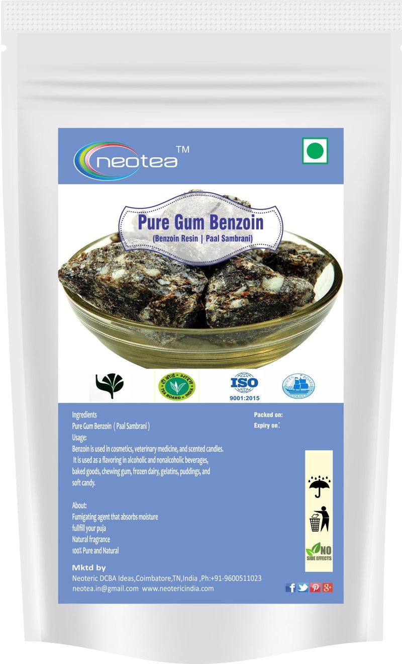 Neotea Pure Gum Benzoin Resin Paal Sambrani Natural Fragrance Paal Sambrani | Premium Indian Loban Dhoop100 gm - Image 1