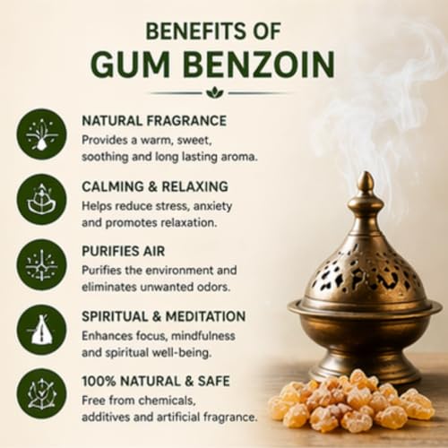 Neotea Pure Gum Benzoin Resin Paal Sambrani Natural Fragrance Paal Sambrani | Premium Indian Loban Dhoop100 gm - Image 3
