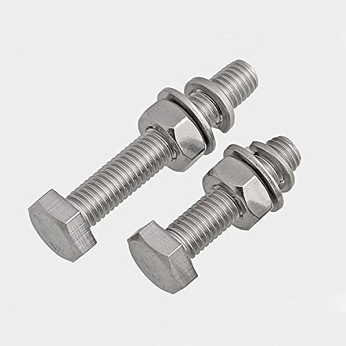 STAINLESS STEEL HEX BOLT NUT DOUBLE WASHER SS BOLT NUT 2 WASHER 8PCS EACH M10X100  - Image 3