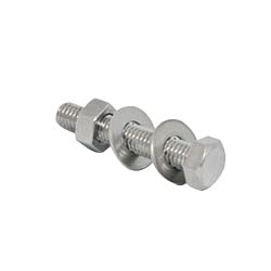 STAINLESS STEEL HEX BOLT NUT DOUBLE WASHER SS BOLT NUT 2 WASHER 8PCS EACH M10X100  - Image 1