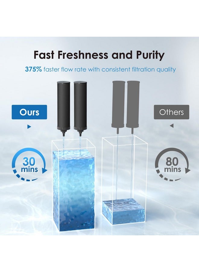 Waterdrop Waterdrop NSF/ANSI 42&372 Certified Water Filter, Replacement for Berkey® BB9-2® Black Filters, Berkey® Gravity Water Filter System and Waterdrop King Tank Series, (Pack of 2)  - Image 2