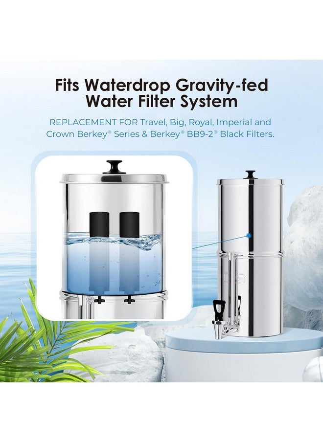 Waterdrop Waterdrop NSF/ANSI 42&372 Certified Water Filter, Replacement for Berkey® BB9-2® Black Filters, Berkey® Gravity Water Filter System and Waterdrop King Tank Series, (Pack of 2)  - Image 4