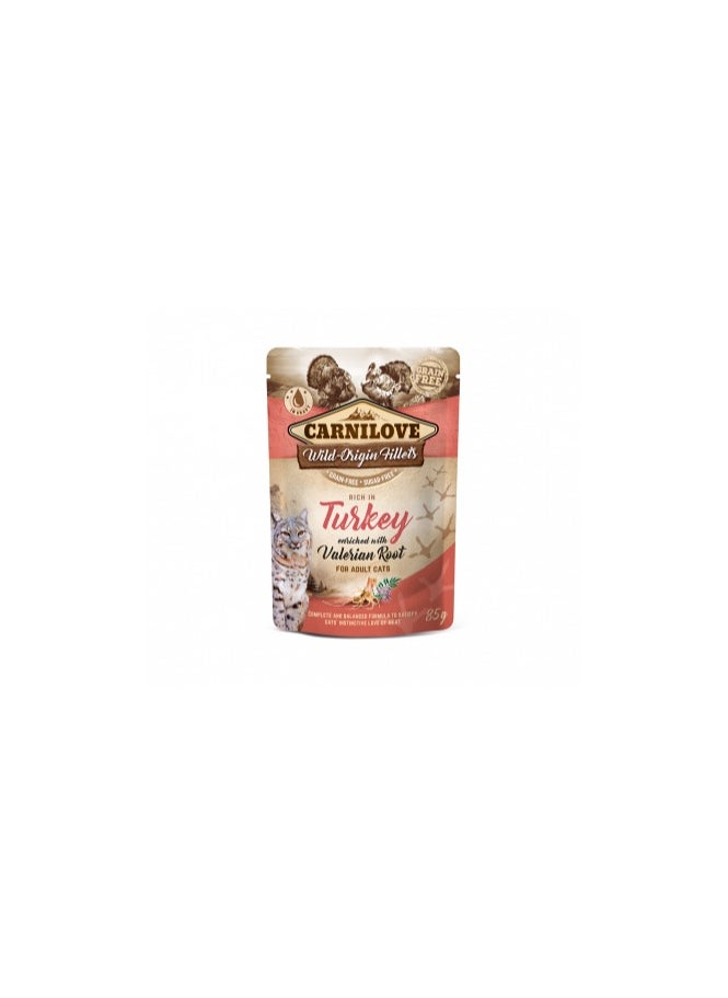 CARNILOVE Pouch Turkey Enriched with Valerian Roots 85g 