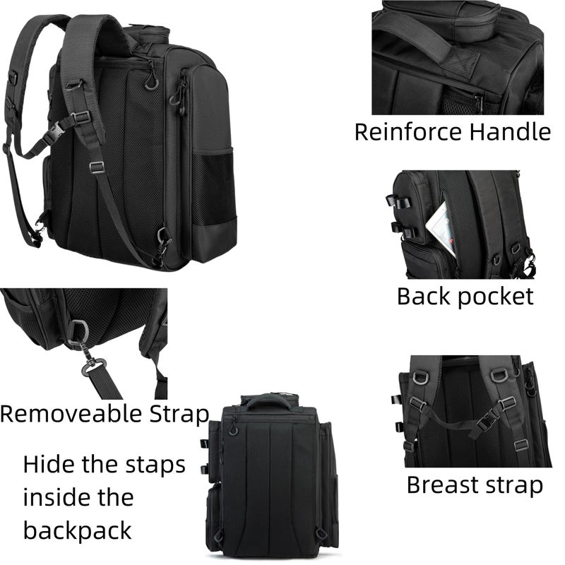 WANOON Fishing Backpack,Tackle Bag,with Tackle Boxes. Large Fishing Bag, Strong Materials - Image 5
