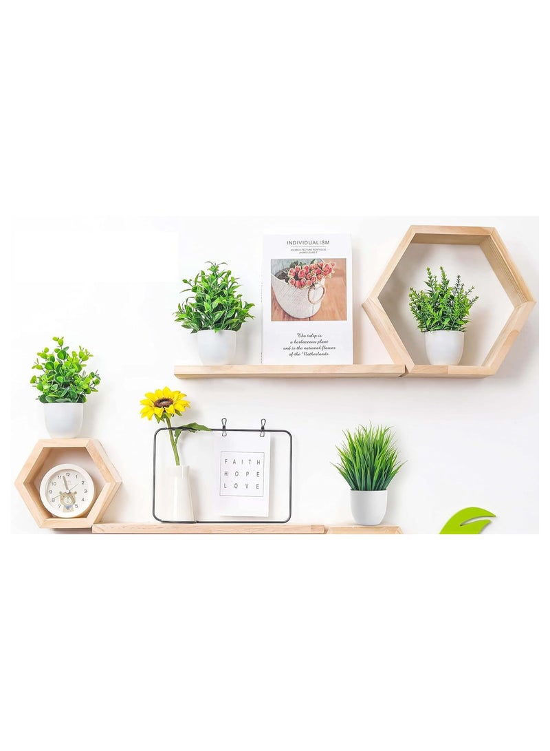 Generic 4 Packs Fake Plants Small Artificial Faux Plants Indoor for Home Office Farmhouse Bathroom Decor  - Image 4
