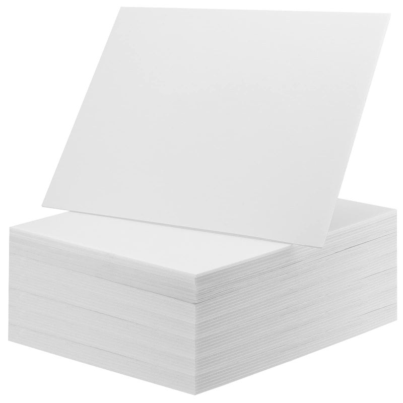 HOZEON 50 Pack 11 x 14 Inch Foam Boards White Foam Board 18 Inch Thickness Foam Core Backing Board Polystyrene Poster Board Signboards for Presentation Artwork 3D Modeling - Image 2