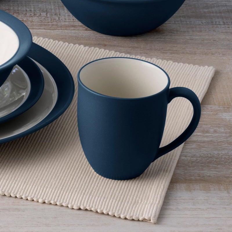 Noritake 4-Piece Colorwave Square Place Setting in Blue - Stoneware Dinnerware Set - Image 4