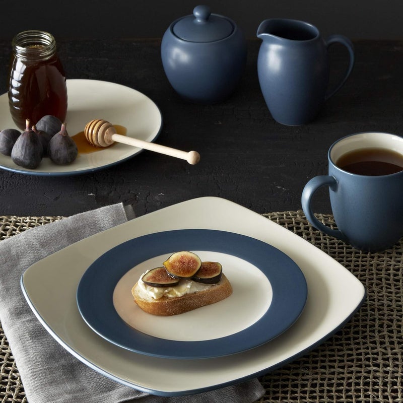 Noritake 4-Piece Colorwave Square Place Setting in Blue - Stoneware Dinnerware Set - Image 2